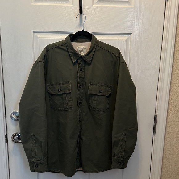 Cabela's Other - Cabela's Dark Green Shirt Jacket Shacket Fully Lined in Fleece Size L